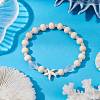 3Pcs Synthetic Turquoise & Wood & Glass Beaded Stretch Bracelets for Women BJEW-JB11126-4