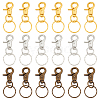   18Pcs 3 Colors Iron Swivel Clasps with Key Rings HJEW-PH0001-79-1