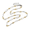 304 Stainless Steel Star Link Chain Necklaces for Women NJEW-A046-02A-GP-4