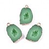 Druzy Geode Resin Pendants RESI-S383-057C-1