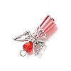 3Pcs Glass Pendants PALLOY-JF03664-02-5