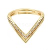 Adjustable Brass Micro Pave Clear Cubic Zirconia Finger Rings RJEW-S044-140-NF-1