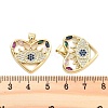 Brass Pave Cubic Zirconia Pendants KK-U009-04A-G-3