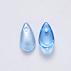 Transparent Spray Painted Glass Charms GLAA-R211-07-C01-2
