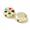 Rack Plating Alloy Enamel Beads PALLOY-Q458-27G-2