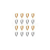 DICOSMETIC 16Pcs 2 Colors Brass Micro Pave Cubic Zirconia Huggie Hoop Earring Findings KK-DC0002-76-6