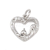 Brass Micro Pave Cubic Zirconia Pendants KK-P339-06P-1
