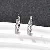 Brass Micro Pave Cubic Zirconia Hoop Earrings EJEW-P322-01P-2