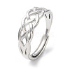 304 Stainless Steel Hollow Sailor's Knot Adjustable Rings RJEW-D006-21P-1