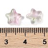 Transparent Spray Painted Frosted Glass Beads X2-GLAA-NH0003-01-4