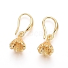 Brass Micro Pave Cubic Zirconia Earring Hooks ZIRC-L086-007-2