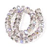 Electroplate Transparent Glass Beads Strands EGLA-N022-04A-D17-2