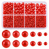 1113Pcs 6 Styles Imitation Pearl Resin Beads Strands RESI-PH0002-29-1