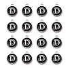 Platinum Plated Alloy Charms LS-ENAM-S118-02D-P-2