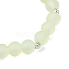 Transparent & Frosted Glass Beads Stretch BJEW-JB11494-02-4