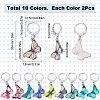 SUNNYCLUE 20Pcs 10 Colors Alloy Enamel Butterfly Charms Locking Stitch Markers HJEW-SC0001-28-2