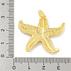 Rack Plating Starfish Brass Pendants KK-K341-65G-3