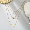 Alloy 3 Layer Necklaces for Women WG4F518-01-1