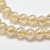 Electroplate Synthetic Crackle Quartz Bead Strands EGLA-J067-6mm-HR08-3