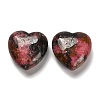 Natural Rhodonite Heart Display Decorations G-P562-02B-1