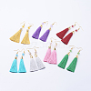 Ice Silk Thread Tassel Dangle Earrings EJEW-P142-A-2