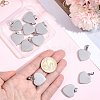 10Pcs Valentines Gift Idea for Him 304 Stainless Steel Stamping Blank Tag Pendants STAS-BBC0010-06B-3