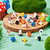 28Pcs 7 Colors Handmade Porcelain Beads PORC-TA0001-23-5