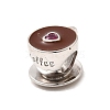 925 Sterling Silver Enamel European Beads STER-Z013-07P-08-2
