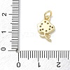 Brass with Rhinestone Charms KK-CBAD872-01G-07-3