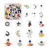 Craftdady 36Pcs 18 Styles Baking Painted Alloy Pendants FIND-CD0001-03-1