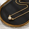 304 Stainless Steel Box Chain Necklaces for Women NJEW-Z055-04G-2