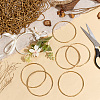 10Pcs Iron Ring for DIY Woven Net/Web with Feather IFIN-SP0001-56B-KCG-3