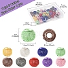36Pcs 9 Colors Electrophoresis Iron Beads FIND-FS0004-07-4