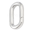 1Pc Anti-Tarnish Rhodium Plated 925 Sterling Silver Spring Gate Rings STER-BBC0008-50B-1