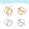 Unicraftale 6Pcs 2 Colors 304 Stainless Steel Open Cuff Ring Components STAS-UN0056-76-3