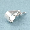 Rhodium Plated 925 Sterling Silver Cup Pearl Bail Pin Pendants STER-P008-02-3