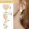 BENECREAT 12Pcs Brass Stud Earring Findings KK-BC0011-34-2