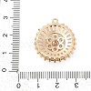 Brass Micro Pave Cubic Zirconia with Glass Pendants KK-Q026-15G-3