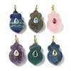 Natural Amethyst & Fluorite & Rose Quartz & Labradorite & Lapis Lazuli Pendants G-C274-01-1