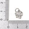 Brass Micro Pave Clear Cubic Zirconia Pendants KK-P339-19P-3