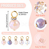 25Pcs Electroplate Glass Charms PALLOY-TAC0314-4