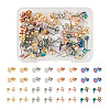 80Pcs 8 Style 304 Stainless Steel Stud Earring Findings STAS-PJ0001-40-1