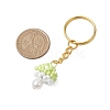 Glass Seed Beads Mushroom Keychain KEYC-MZ00021-04-3