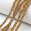 Electroplate Transparent Glass Beads Strands EGLA-A034-T4mm-R01-1