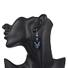 Synthetic Spinel Rhombus Dangle Earrings EJEW-MZ00632-03-3