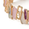 Coloful Alloy Enamel Links Stretch Bangles BJEW-B100-05G-3