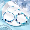 2Pcs Adjustable Natural Mixed Gemstone Braided Bracelet Sets BJEW-JB10994-2