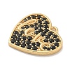 Rack Plating Brass Micro Pave Cubic Zirconia Pendants KK-L224-011G-02-2