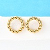 Ion Plating(IP) 304 Stainless Steel Twist Rope Ring Stud Earrings for Woman EJEW-N097-006LG-4