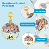 32Pcs 4 Styles Natural Mixed Stone European Dangle Charms G-DC0001-14-4